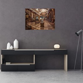Tablou pe sticlă -Clementinum de Praga (70x50 cm)