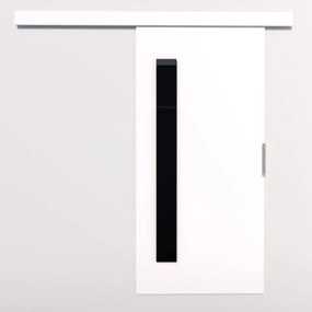 Ușă glisantă GELA (Latime: 86 cm, Culoare: Sonoma /Negru Lacobel)