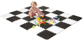 Puzzle din spumă LUNO 30 buc. negru/alb KINDERKRAFT