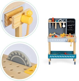 Masă DIY din lemn cu unelte și tablă 47 piese