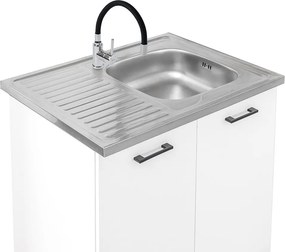 Dulap de bucătărie Primo 220 alb cu blat cromix