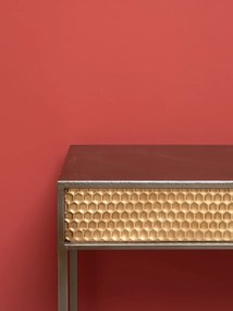 Consola din metal, cu finisaj auriu patinat, Brass