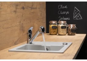 Baterie de chiuvetă cu cap de duș extractibil KFA Armatura 6613-110-00 INDIRA alamă