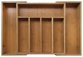 Organizator din bambus pentru tacamuri Kinghoff KH 1218, 52 x 31.5 x 5cm, Bambus