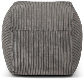 Fotoliu bean bag crem cu tapițerie din catifea reiată Plus 50 Lounge – SLOWDOWN