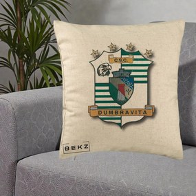 Perna Personalizata CSC Dumbravita Fotbal, 40x40 cm, Bej, Husa Detasabila, Perna Inclusa, BEKZ®
