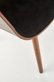 Scaun K396 material catifea negru nuc