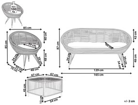 Set mobilier de grădină Marza (natural). 1081221