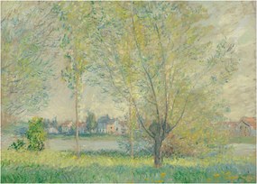 Tablou pe sticlă - Claude Monet, The Willows, reproducere (70x50 cm)