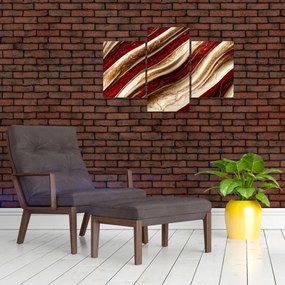 Tablou - Aur - textură albă (90x60 cm)