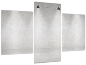 Tablou - Perete de beton cu lumini (90x60 cm)