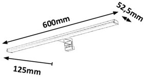Rabalux 2115 - Iluminat oglindă baie LED LEVON LED/12W/230V IP44 60cm