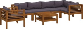 vidaXL Set mobilier grădină cu perne, 7 piese, lemn masiv de acacia