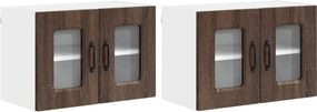 vidaXL Dulap de bucătărie Kalmar 2 pcs Stejar închis 60 x 31 x 40 cm