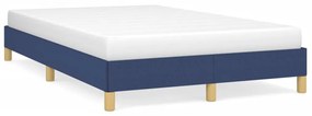 346808 vidaXL Cadru de pat, albastru, 120 x 200 cm, material textil