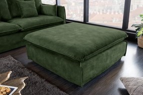 Taburete confortabil, suport pentru picioare Heaven 100cm, catifea verde inchis