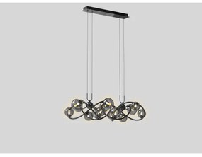 Lustră LED pe cablu NANCY Wofi 7014-1405 14xG9/3,5W/230V negru/crom