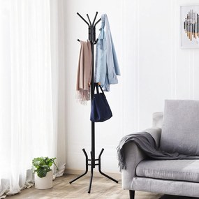 SongmicsHome Cuier vertical SAMUEL 49x176cm, negru