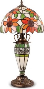 BRILAGI - Lampă de masă Tiffany din vitralii SUNFLOWER 1xE27/60W/230V + 1xE14/40W