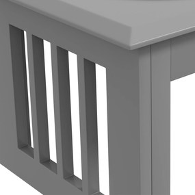 PawHut Stație de Hrană pentru Câini, 2 Boluri din Oțel Inoxidabil, antialunecare, 58,4x30,5x25,4cm, Gri | Aosom Romania