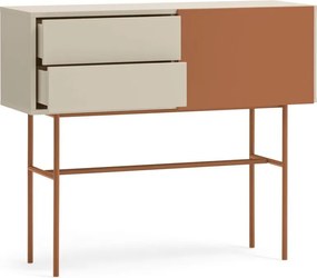 Masă consolă cărămizie-bej 35x110 cm Nube – Teulat