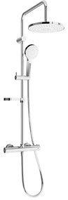 Mexen KX05 set de duș cu pară de tip ploaie și baterie termostatică, Crom/Alb - 771500591-00