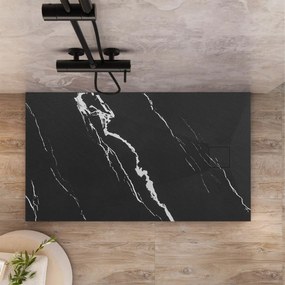 Cadita de dus Magnum Carrara neagra 80x100