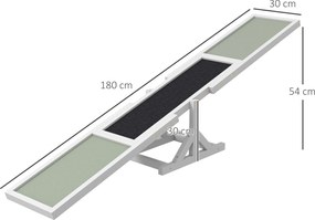 PawHut Balansă pentru Agility, antiderapantă, suportă până la 50 kg, 180 x 30 x 30 cm | Aosom Romania