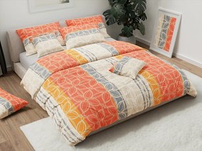 Lenjerie de pat creponata ROMANCE portocaliu Dimensiune lenjerie de pat: 70 x 90 cm | 140 x 200 cm