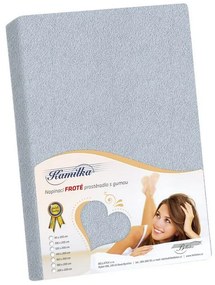 Cearşaf de pat Kamilka, gri deschis, 120 x 200 cm