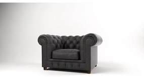 Fotoliu gri antracit cu tapițerie din catifea Cambridge – Ropez