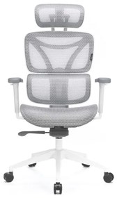 Scaun ergonomic de birou LEVANO gri/alb/negru