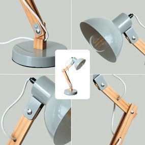 Brilagi - Lampă de birou FOCUS 1xE27/40W/230V, gri