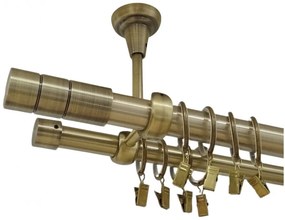 Galerie dubla tavan CYLINDRU - 25/19 - AUR ANTIC (Alege marime: 140 cm)