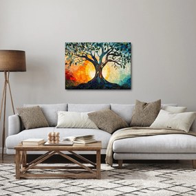 Tablou – Mozaic – soare și arbore I. (70x50 cm)