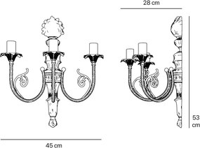 Aplica din alama masiva stilul fastuos Ludovic al XV-lea