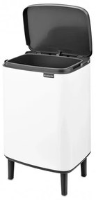 Cos de gunoi Brabantia Bo Small Hi 1006647, 12 L, Deschidere lina si silentioasa, Baza antiderapanta, Alb