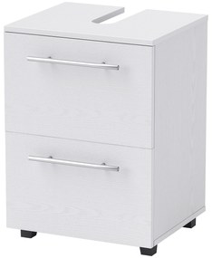 HOMCOM Dulap baie, comodă lavoar cu sertar, compact, placă aglomerată, Alb | Aosom Romania