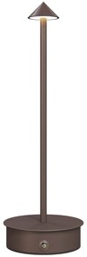 HOMCOM Lampă de Masă Reîncărcabilă cu USB, Lampă Fără Fir cu Temperatura Culorii Reglabilă 3000K/4500K/6500K, Control Touch, Autonomie 4-8 Ore, Cafea | Aosom Romania