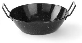 Tigaie adanca paella cu 2 manere, otel emailat, 20,5 cm diametru x 5,7 cm inaltime , Hendi, potrivita si pentru servire