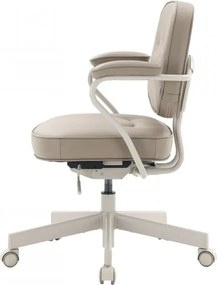 Scaun ergonomic SIHOO L3C Luxury Accent – Șezut culisant, Spătar reglabil, Suport lombar ergonomic, Reclinare 125°, Bază metalică, Rezistent 136 kg, Latte