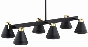 Lustra cu 6 brate design modern AVALONE negru