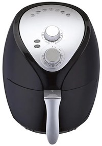 Friteuza cu aer cald Crown CAF-3013, 1300W, 3 L, 7 programe, Pana la 200°C, Indicatoare luminoase, Timer, Negru/gri