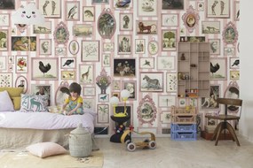 Fototapet, Vintage Frames, Pink, Rebel Walls