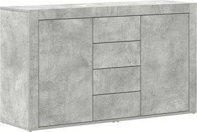 vidaXL Bufet cu sertar Gri din beton 120 x 36 x 69 cm Lemn compozit
