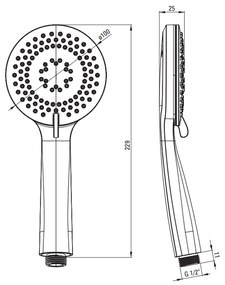 Set de dus incastrat cu baterie termostatica inclusa, titan, Deante, Box Titan