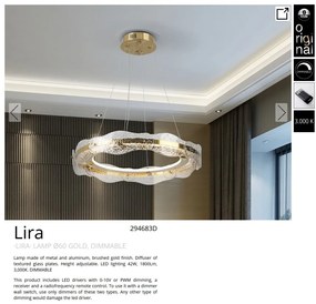Lustra LED cu telecomanda design modern Lira 60cm