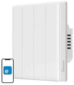 Intrerupator de Perete Smart cu Touch WiFi Sonoff TX T5 4C – 4 Canale