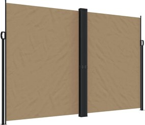 vidaXL Copertină laterală retractabilă, taupe, 220x1200 cm