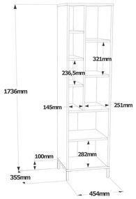 Dulap Pentru Baie VI2-WK Walnut-Alb